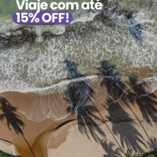 Praia com coqueiros, publicação da Plataforma Viagens