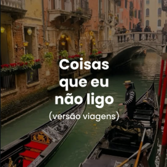 Canal em Veneza, publicação da Plataforma Viagens